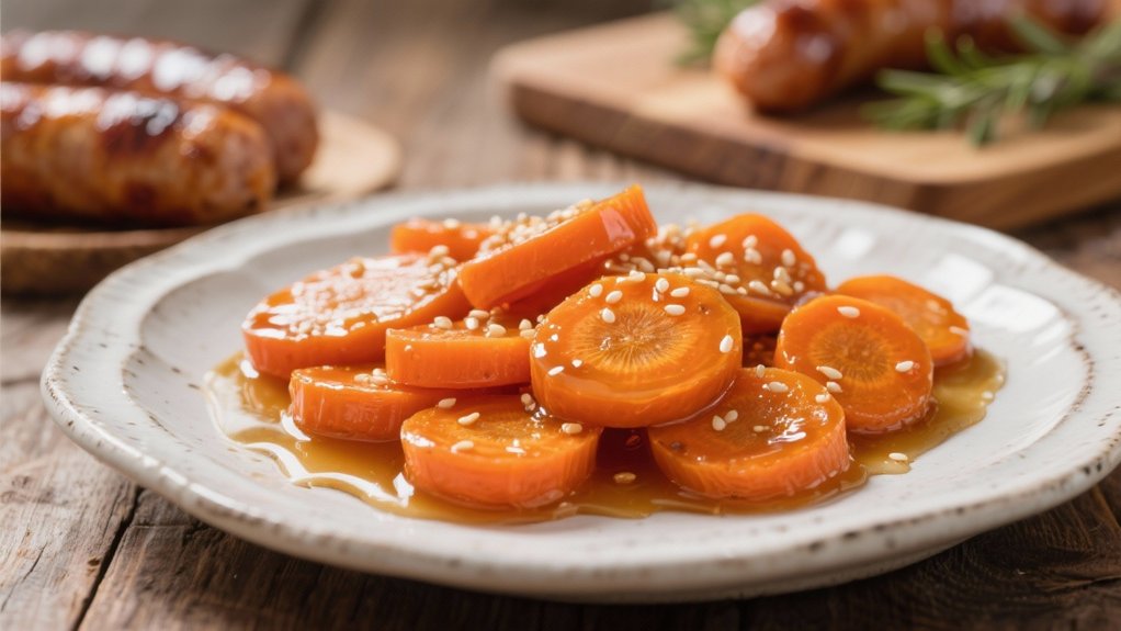 vibrant sweet glazed carrots