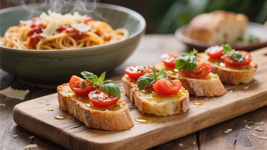 vibrant toasted bread appetizers