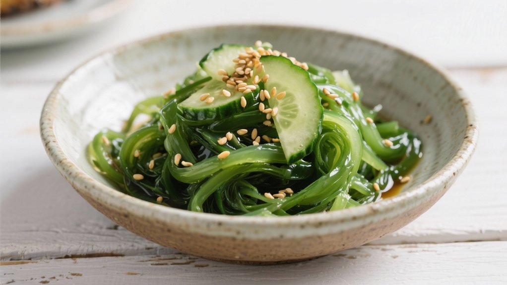 wakame salad complements cod