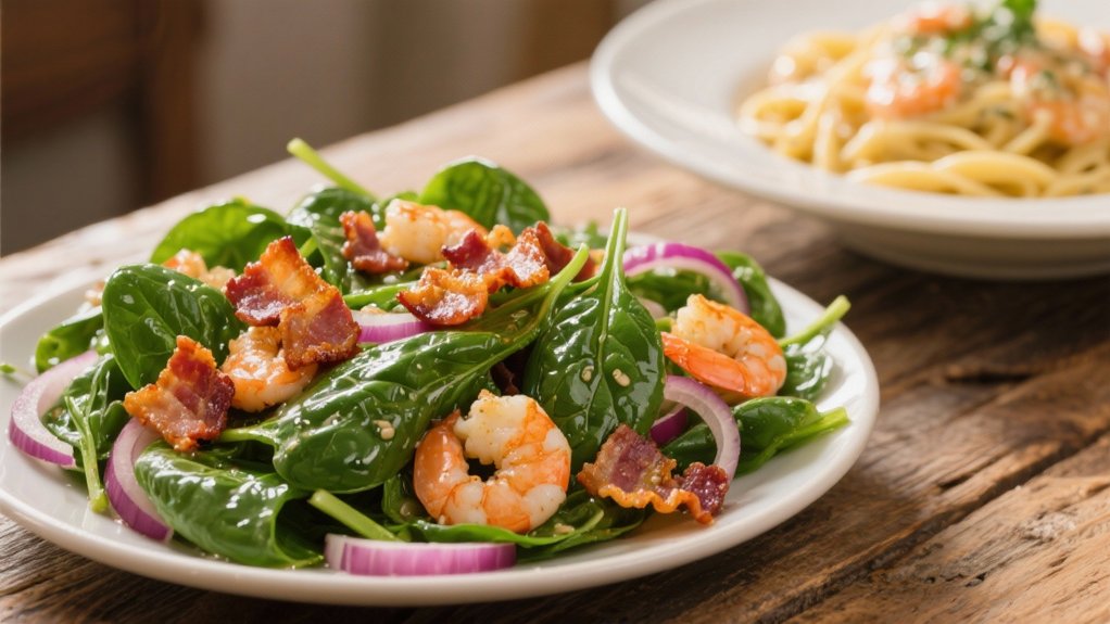 warm bacon spinach salad