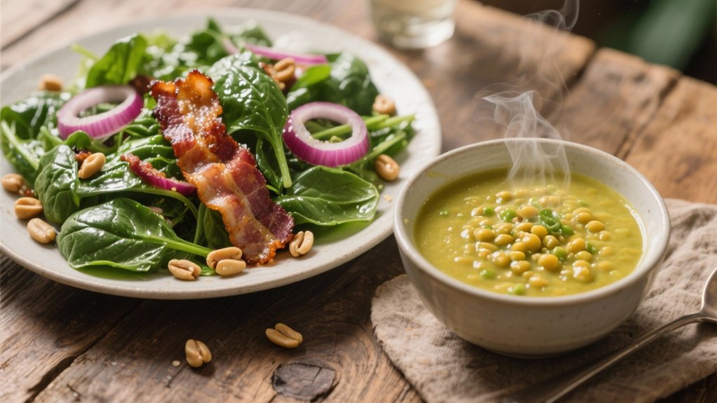 warm bacon spinach salad