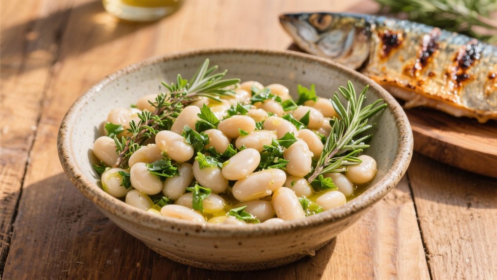 warm bean herb salad