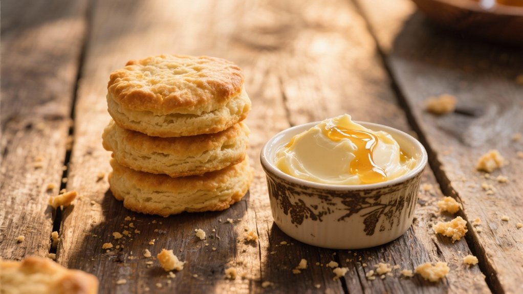 warm biscuits with honey