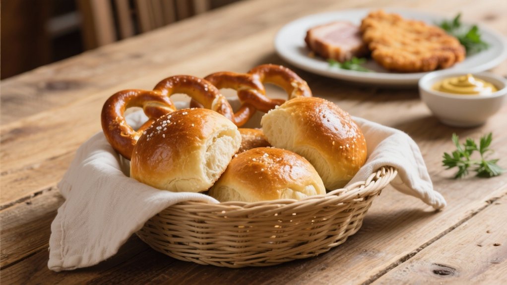 warm chewy pretzel rolls