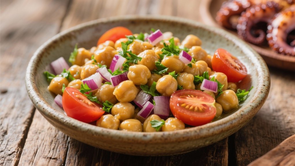 warm chickpea salad delight
