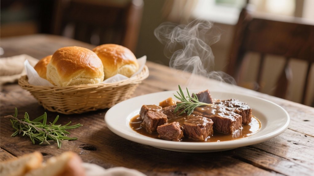 warm comforting dinner rolls