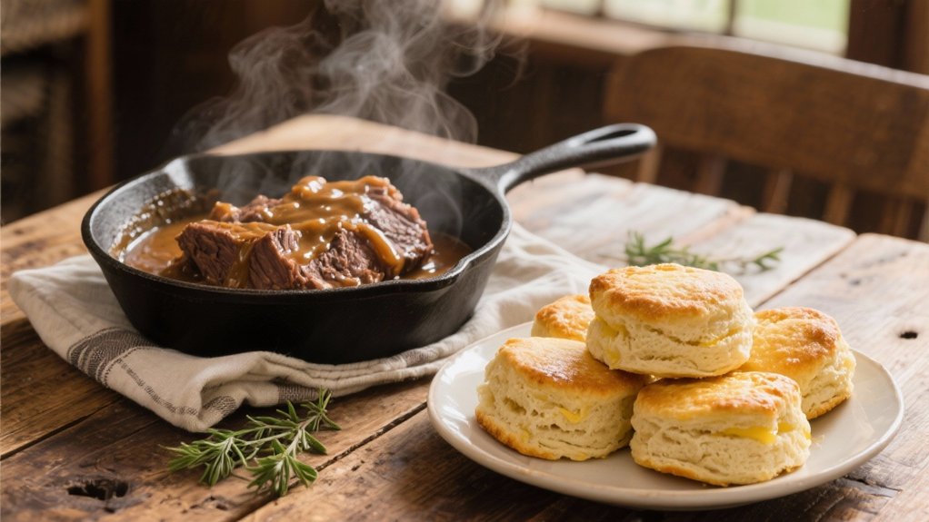 warm flaky buttermilk biscuits