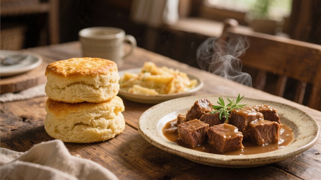 warm flaky buttermilk biscuits