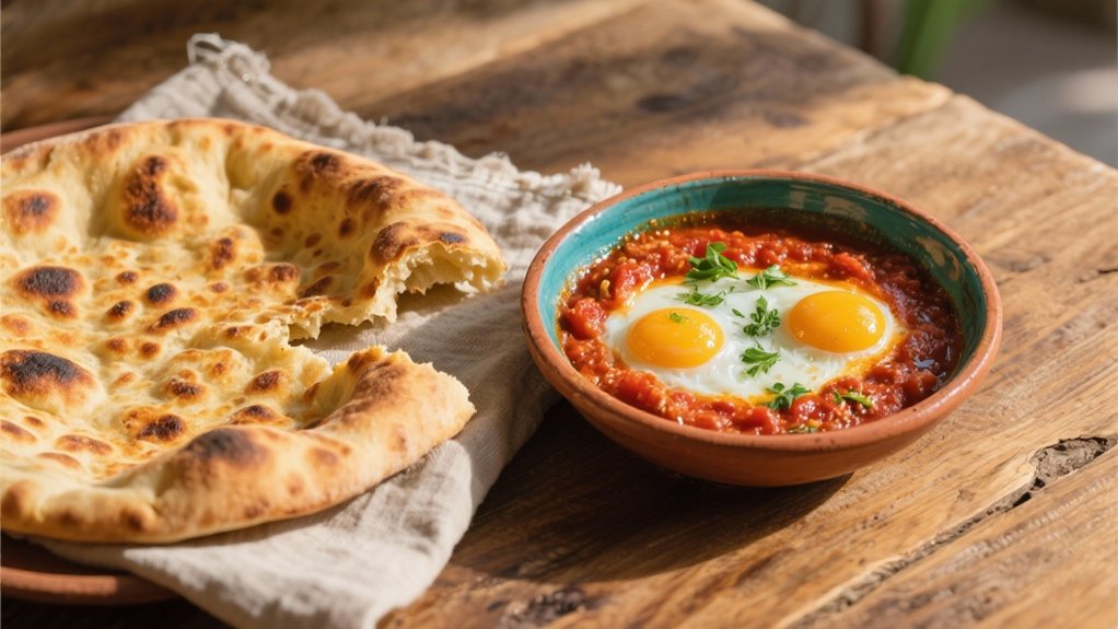 warm flatbread for dipping
