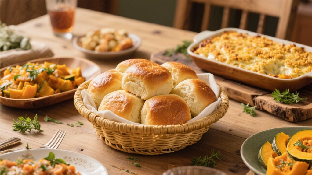 warm fluffy dinner rolls