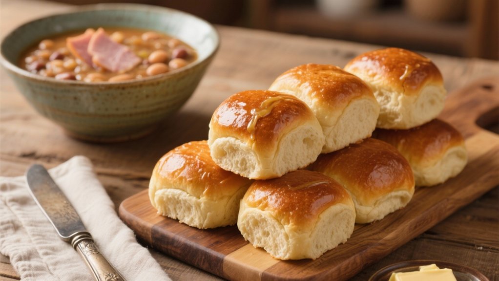 warm fluffy dinner rolls