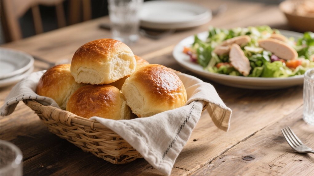 warm fluffy dinner rolls