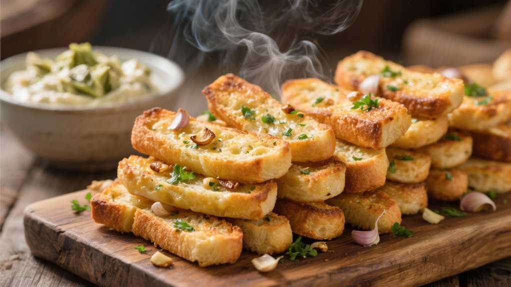 warm garlic breadsticks dip