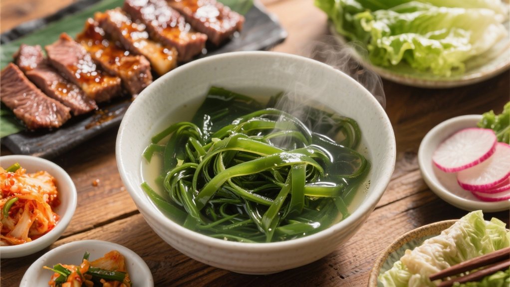 warm nourishing seaweed soup