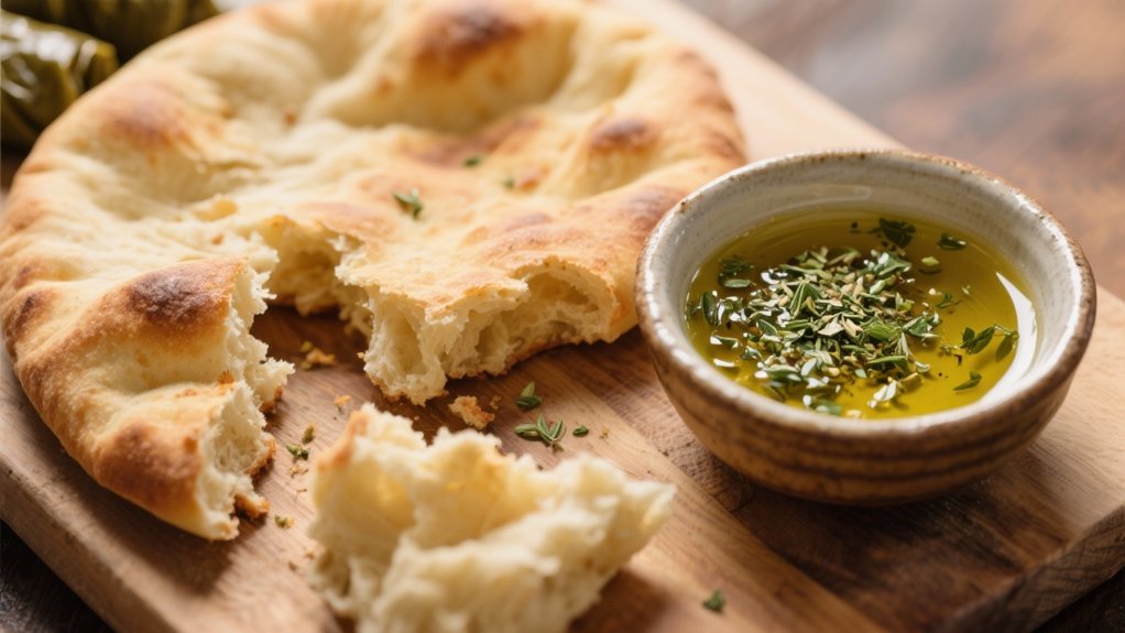 warm pita with za atar