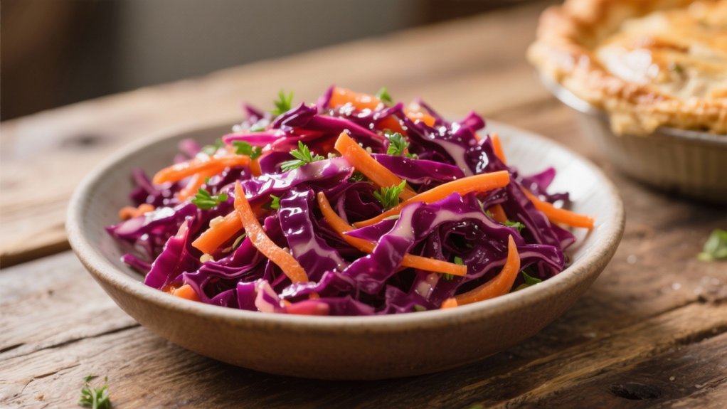 warm red cabbage slaw