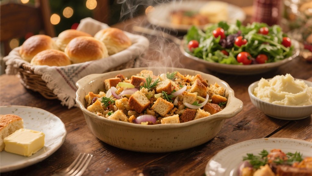warm savory traditional stuffing