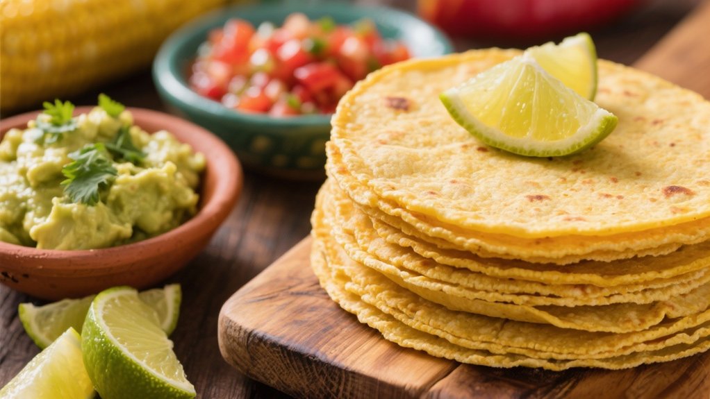 warm soft corn tortillas