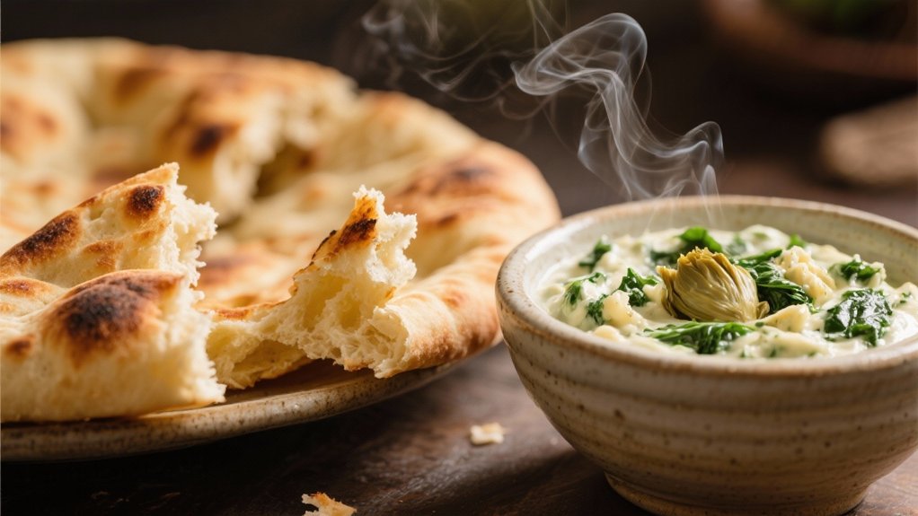warm soft naan bread