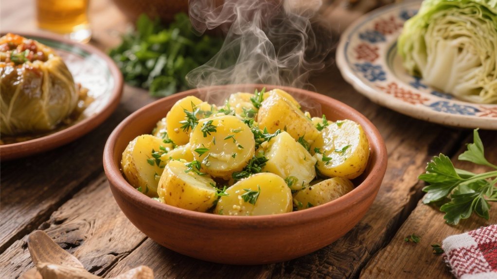 warm spiced potato salad