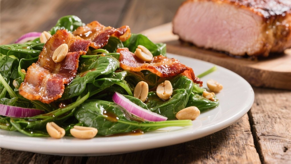 warm spinach bacon salad