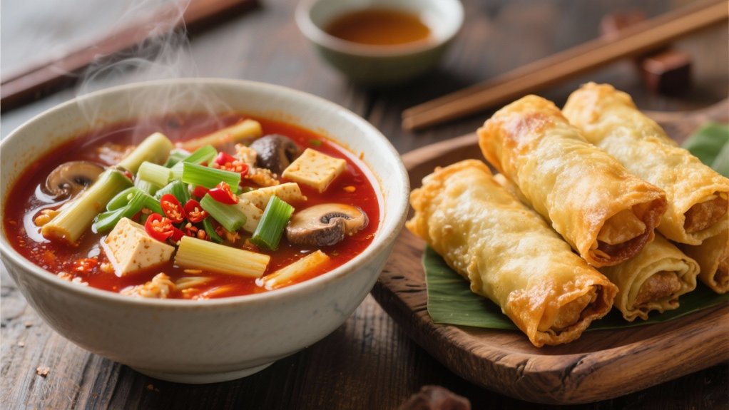 warm tangy flavorful soup