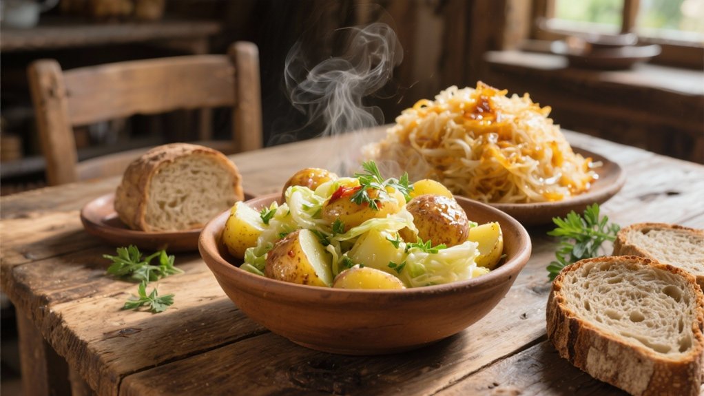 warm tangy potato salad