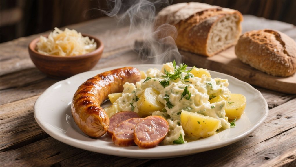 warm tangy potato salad