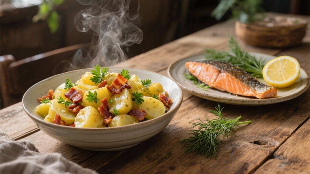warm tangy potato salad