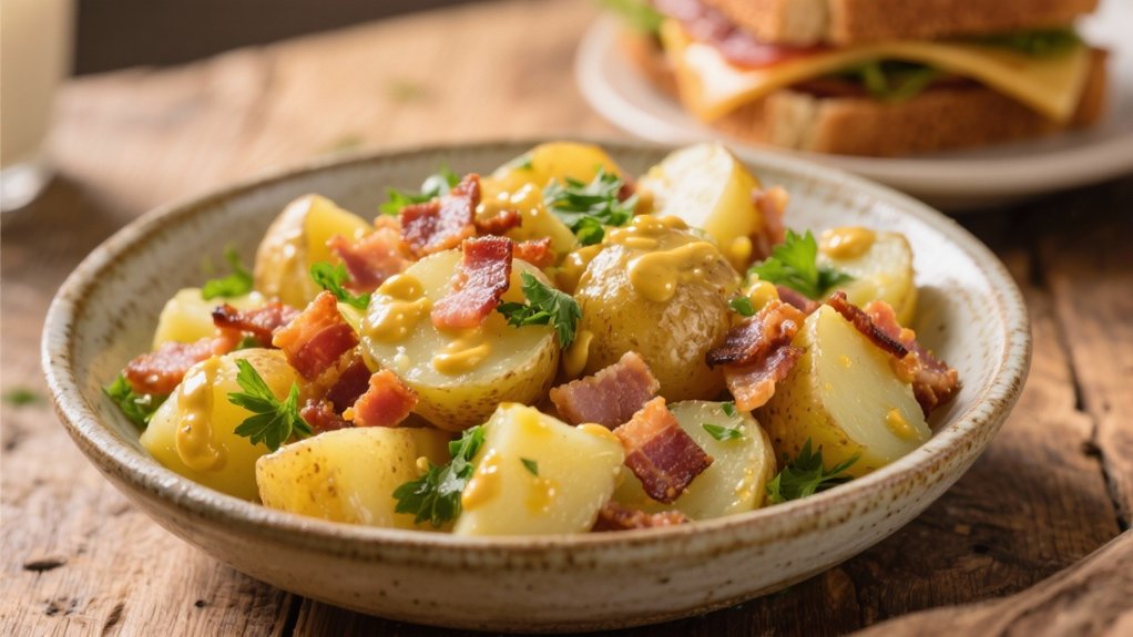 warm tangy potato salad