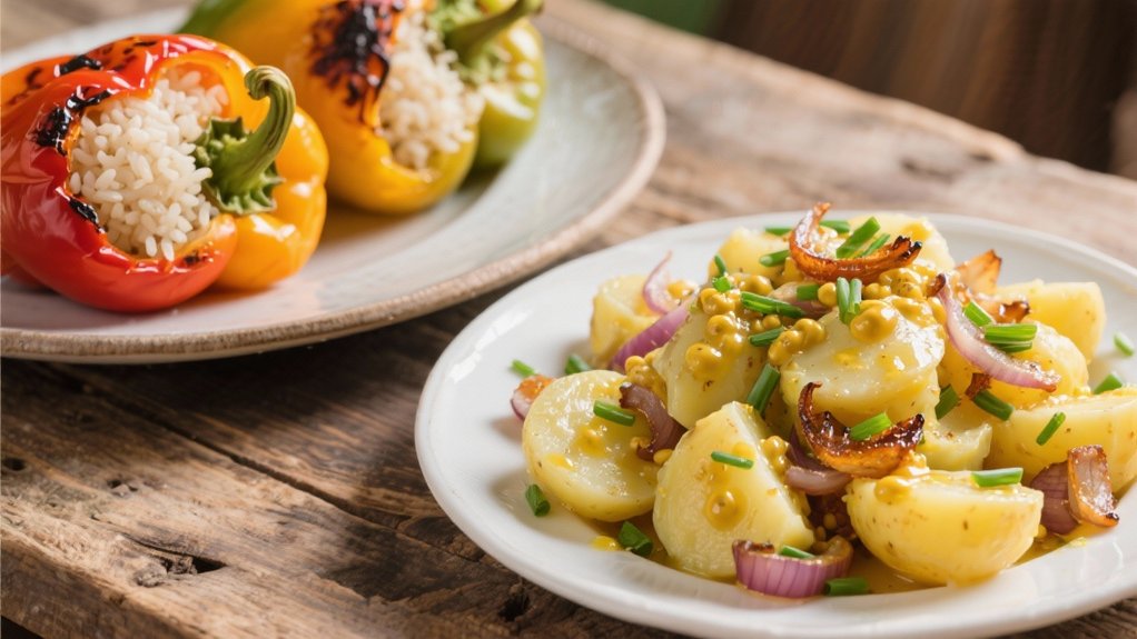 warm tangy potato salad