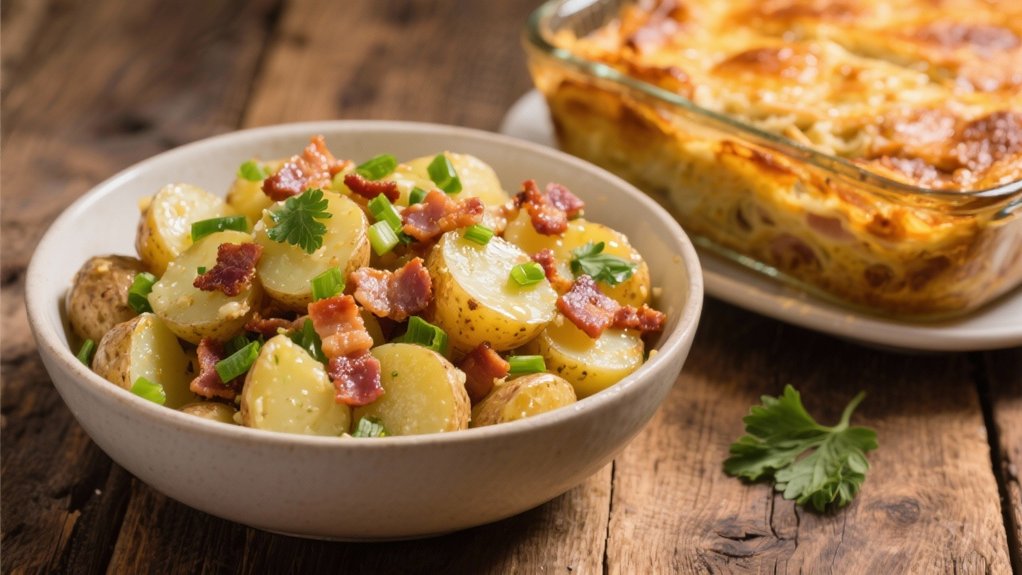 warm tangy potato salad