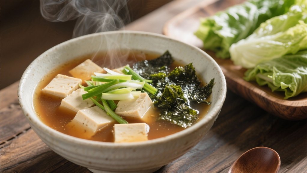 warm umami miso soup