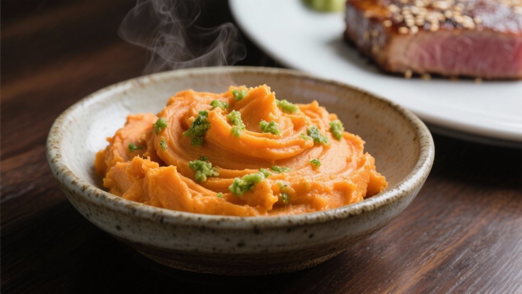 wasabi infused sweet potato mash