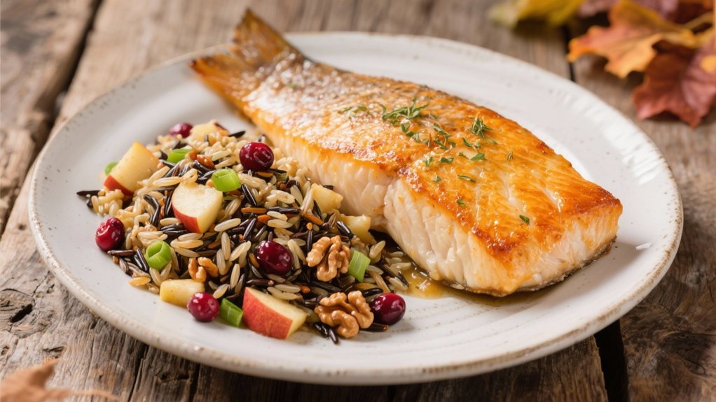 wild rice complements fish