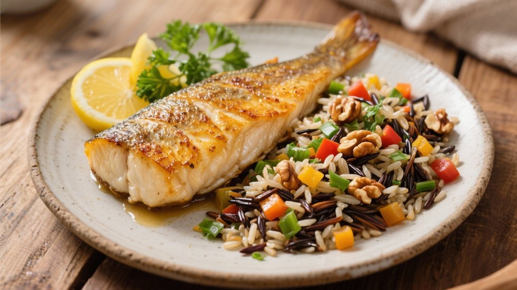 wild rice complements walleye