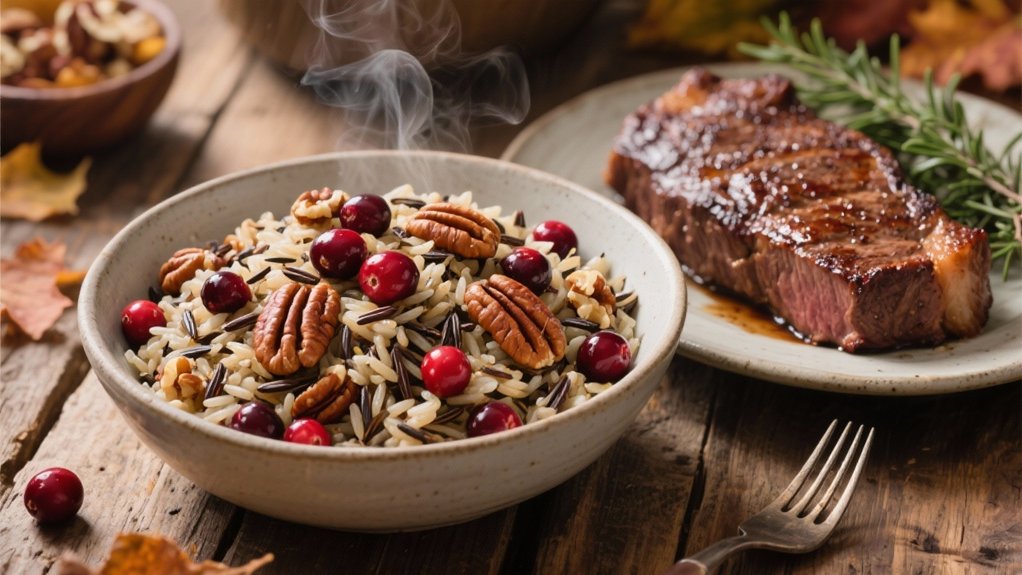 wild rice cranberries pecans