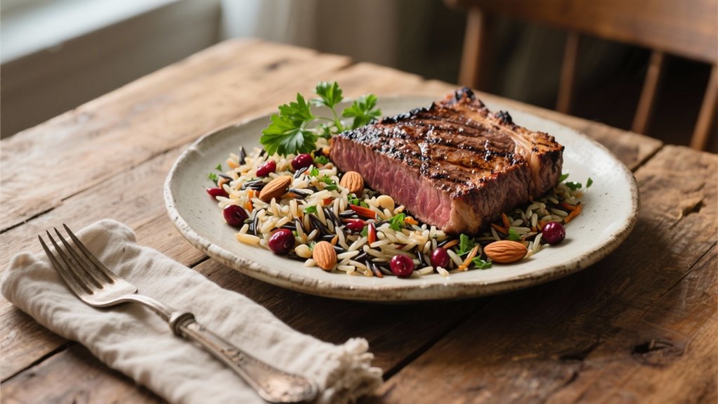 wild rice pilaf preparation
