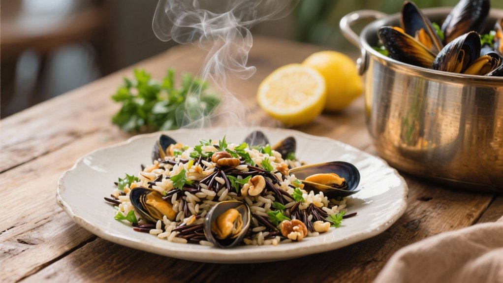 wild rice with fresh herbs