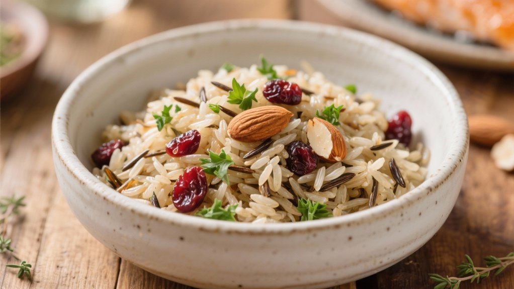 wild rice with herbs