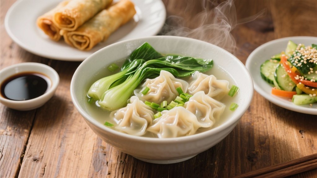 wonton soup with dumplings