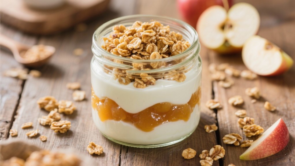 yogurt parfaits with applesauce