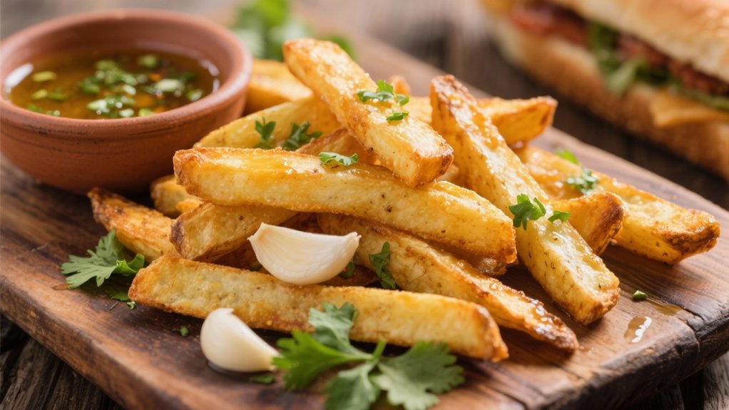 yuca fries with garlic mojo