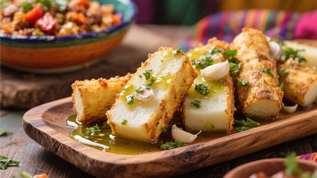 yuca with garlic mojo
