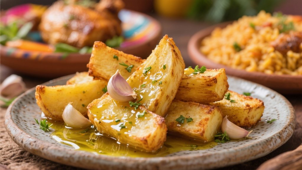 yuca with garlic mojo