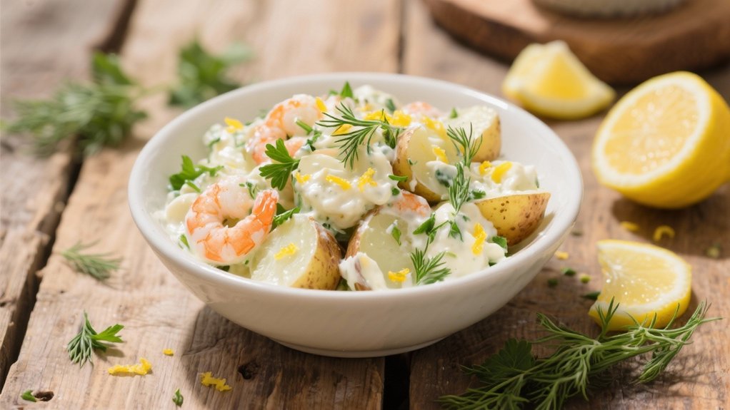 zesty herb infused potato salad