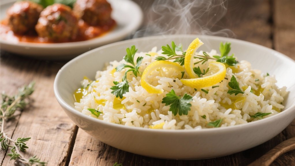 zesty herb infused rice pilaf