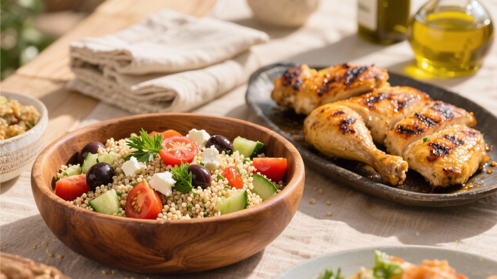 zesty mediterranean quinoa salad