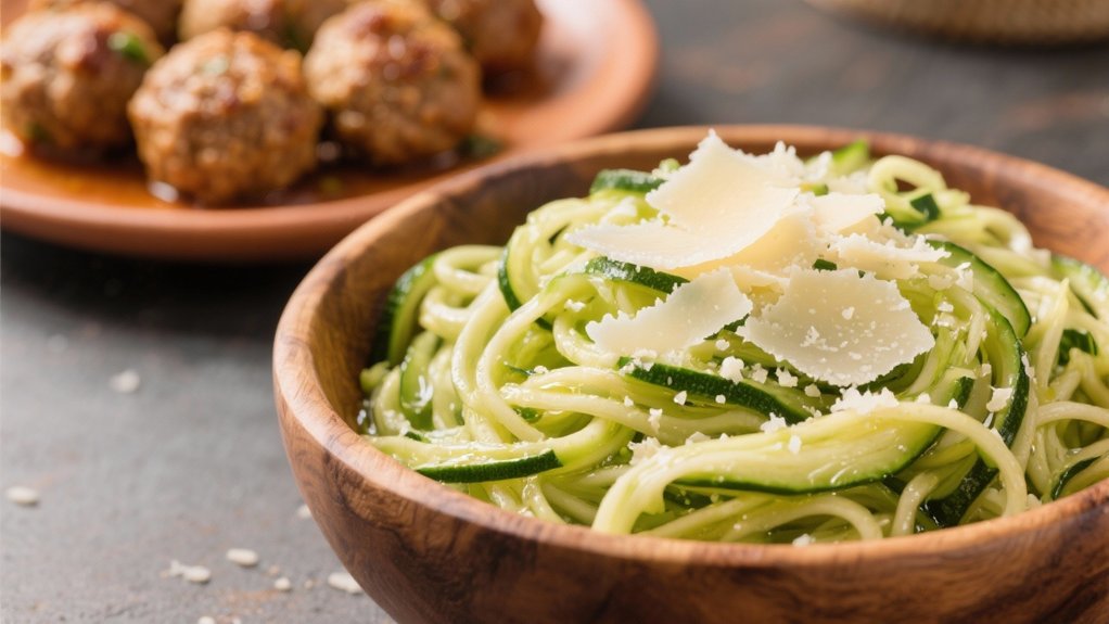 zucchini noodles with parmesan
