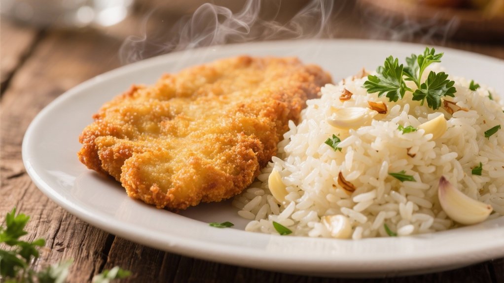 aromatic garlic rice pilaf